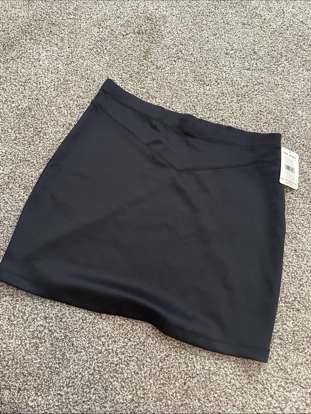 Free People Black V-Panel Mini Skirt
